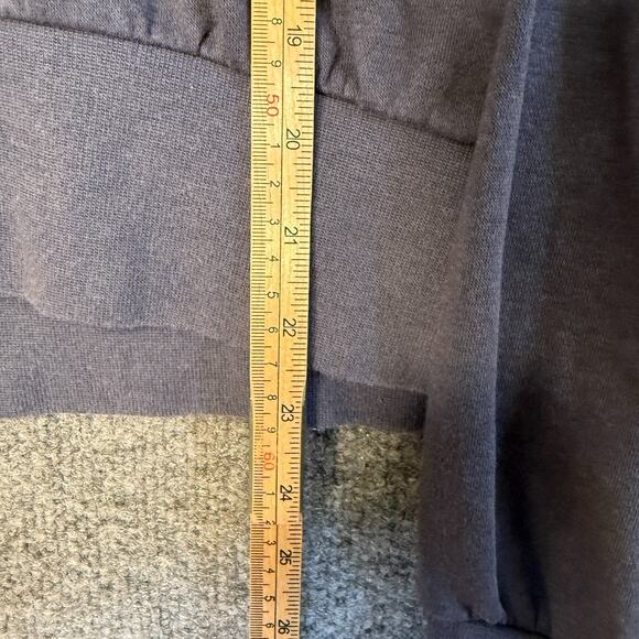 Nike Sweatshirt Womens Large Blue Cropped Sweater Fleece Center Swoosh Pullover - Picture 4 of 8